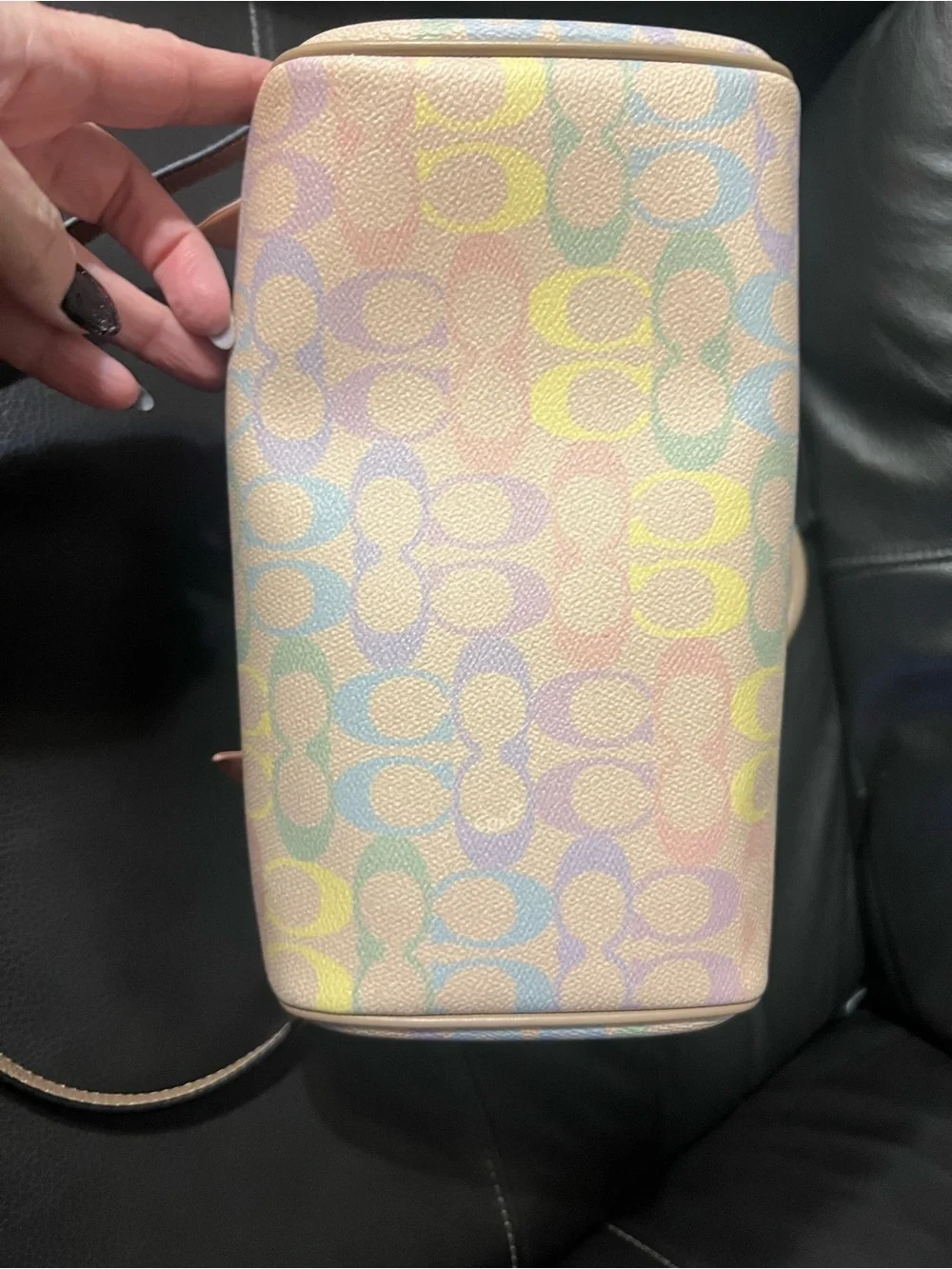 Coach Pastel Signature Rowan with matching Twilly and Shoulder Strap